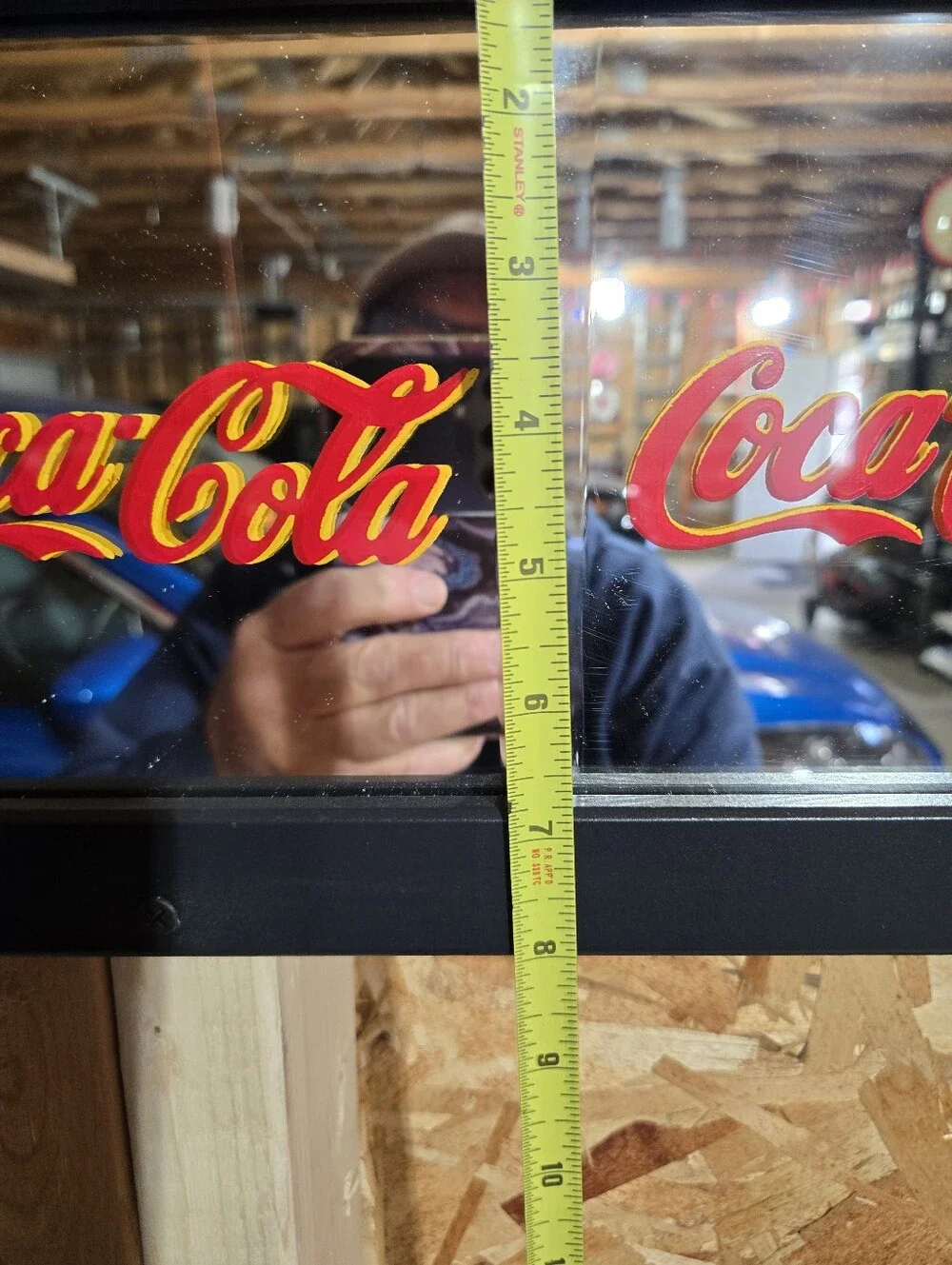 Vintage COCA-COLA FRAMED  MIRROR SIGN 6x18 Inch In Frame Unusual Rare Best Offer